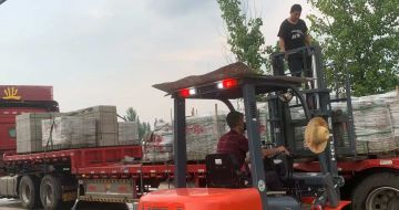 滨州 黄金麻冰裂纹，地铺石装车