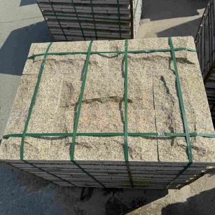 滨州 黄金麻花岗岩石材自然面蘑菇石成品