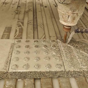 滨州 芝麻白花岗岩石材盲人石、盲道石、盲点石