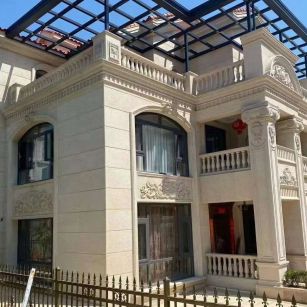 滨州 黄金麻花岗岩荔枝面别墅外墙干挂