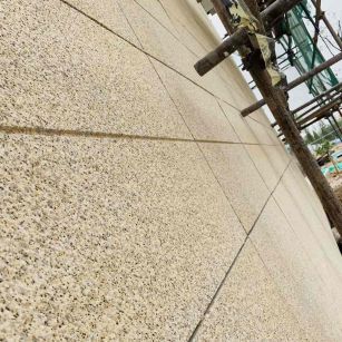 滨州 黄金麻花岗岩荔枝面外墙干挂石材效果示例