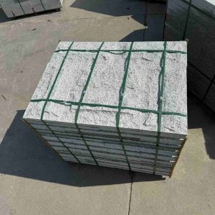 滨州 白麻花岗岩石材自然面蘑菇石成品