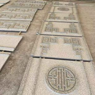 滨州 白麻花岗岩外墙立面雕刻板