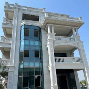 滨州 白麻花岗岩别墅外墙干挂效果展示