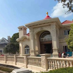 滨州 黄金麻花岗岩欧式别墅