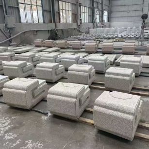 滨州 白麻花岗岩异形加工-石凳，坐凳