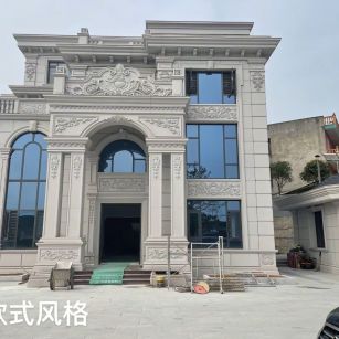 滨州 白麻花岗岩别墅外墙干挂