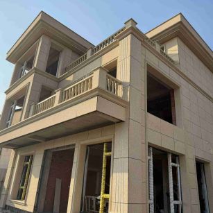 滨州 黄金麻花岗岩石材荔枝面外墙干挂效果展示