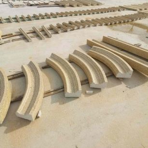 滨州 黄金麻花岗岩别墅线条