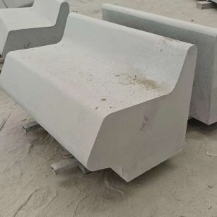 滨州 芝麻白花岗岩异形坐凳，石凳