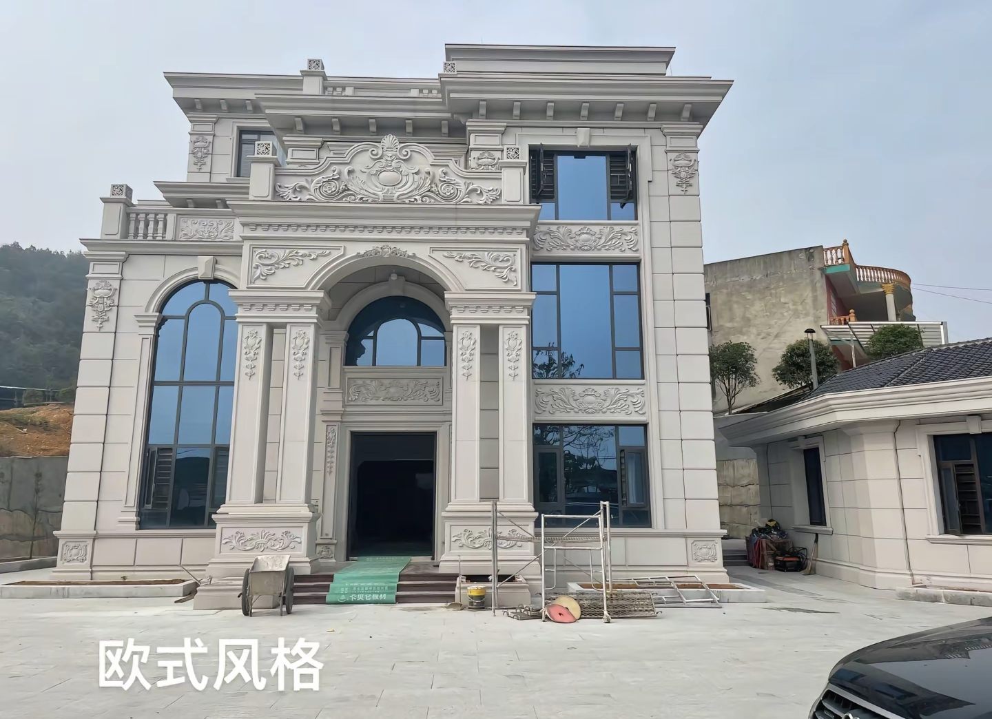 滨州 白麻花岗岩别墅外墙干挂