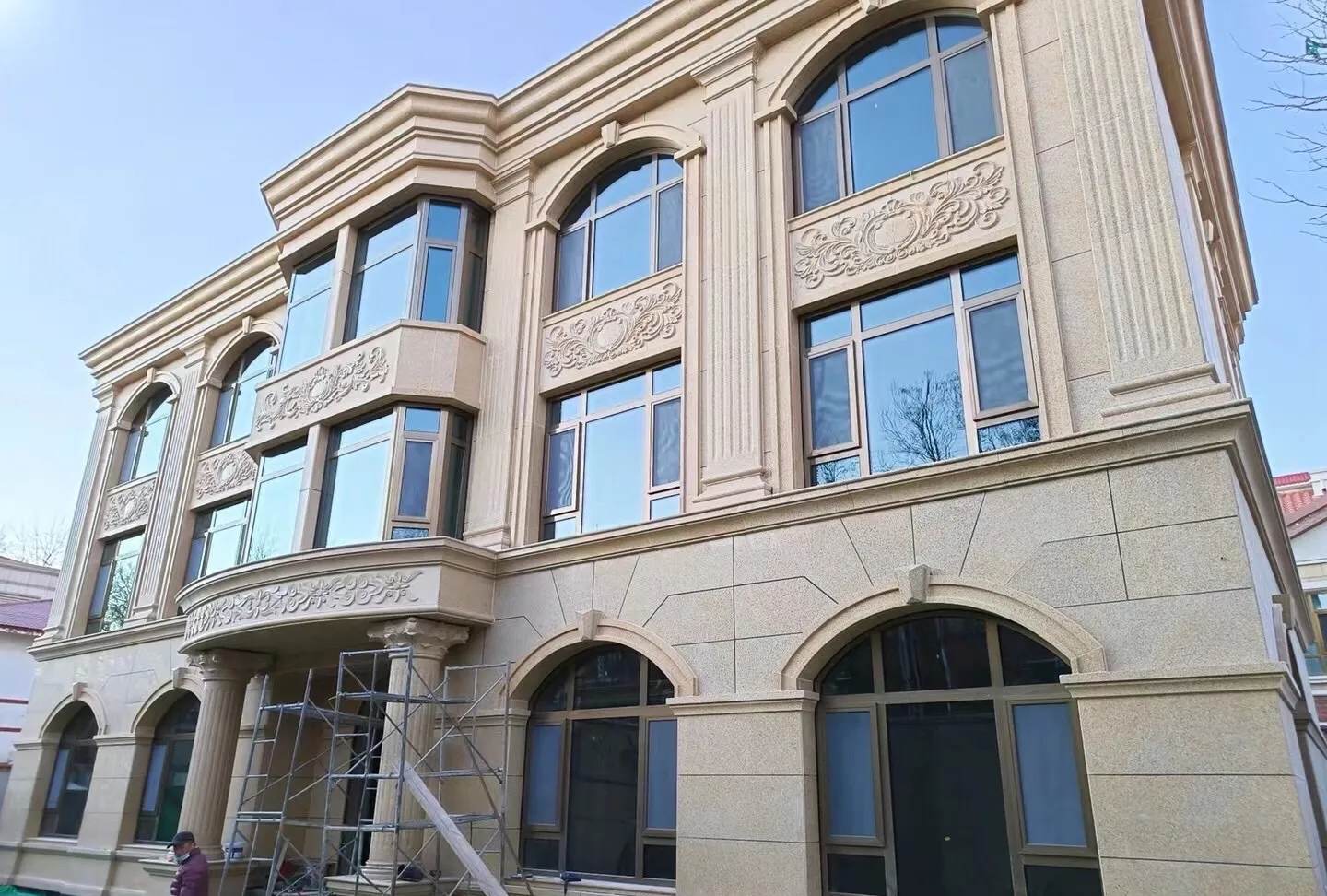 滨州 黄金麻花岗岩别墅外墙干挂