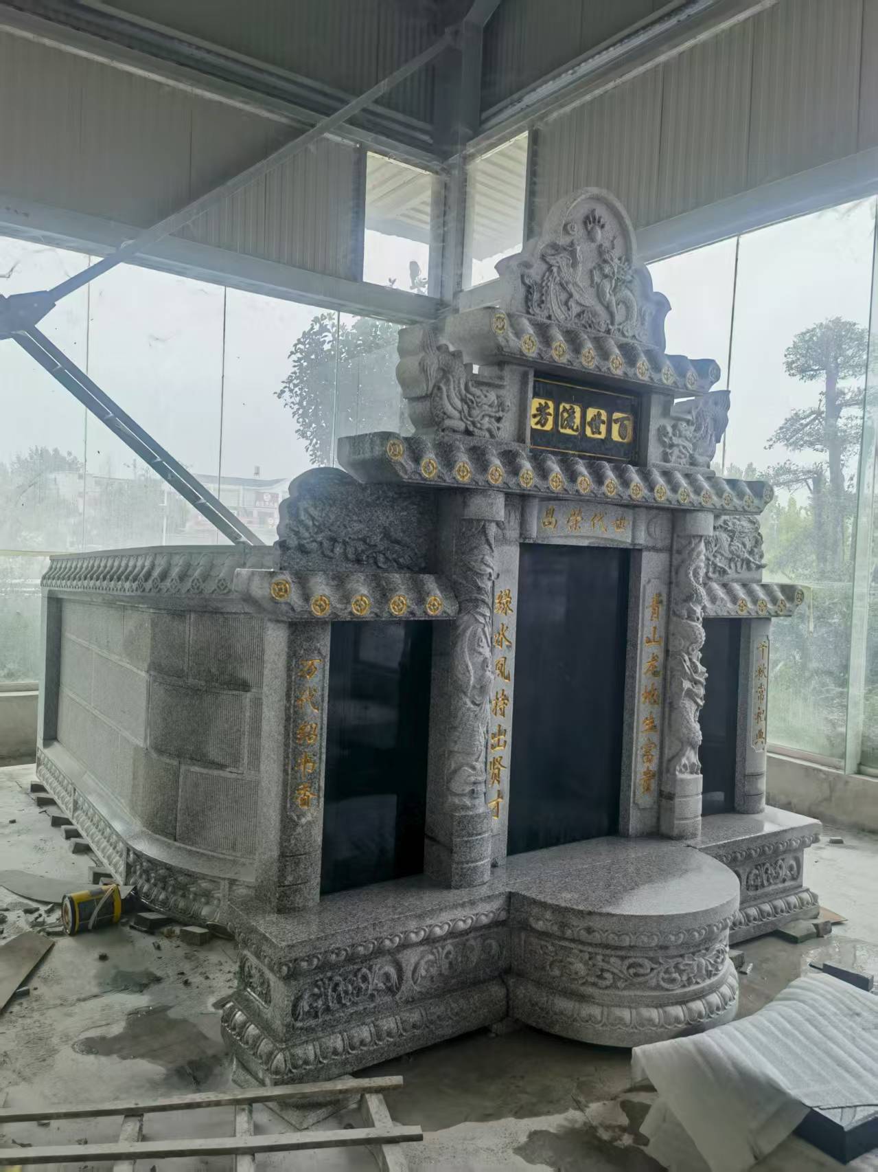 滨州 芝麻白墓碑效果展示图