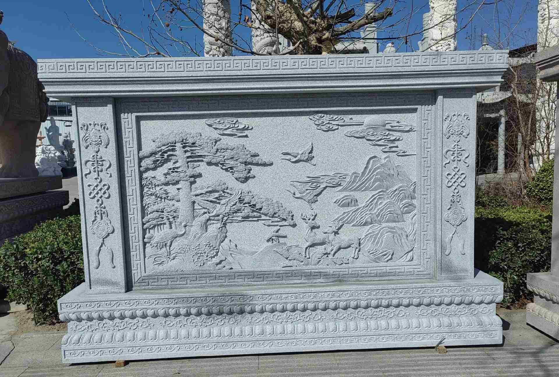 滨州 芝麻白大型照壁，屏风，影壁