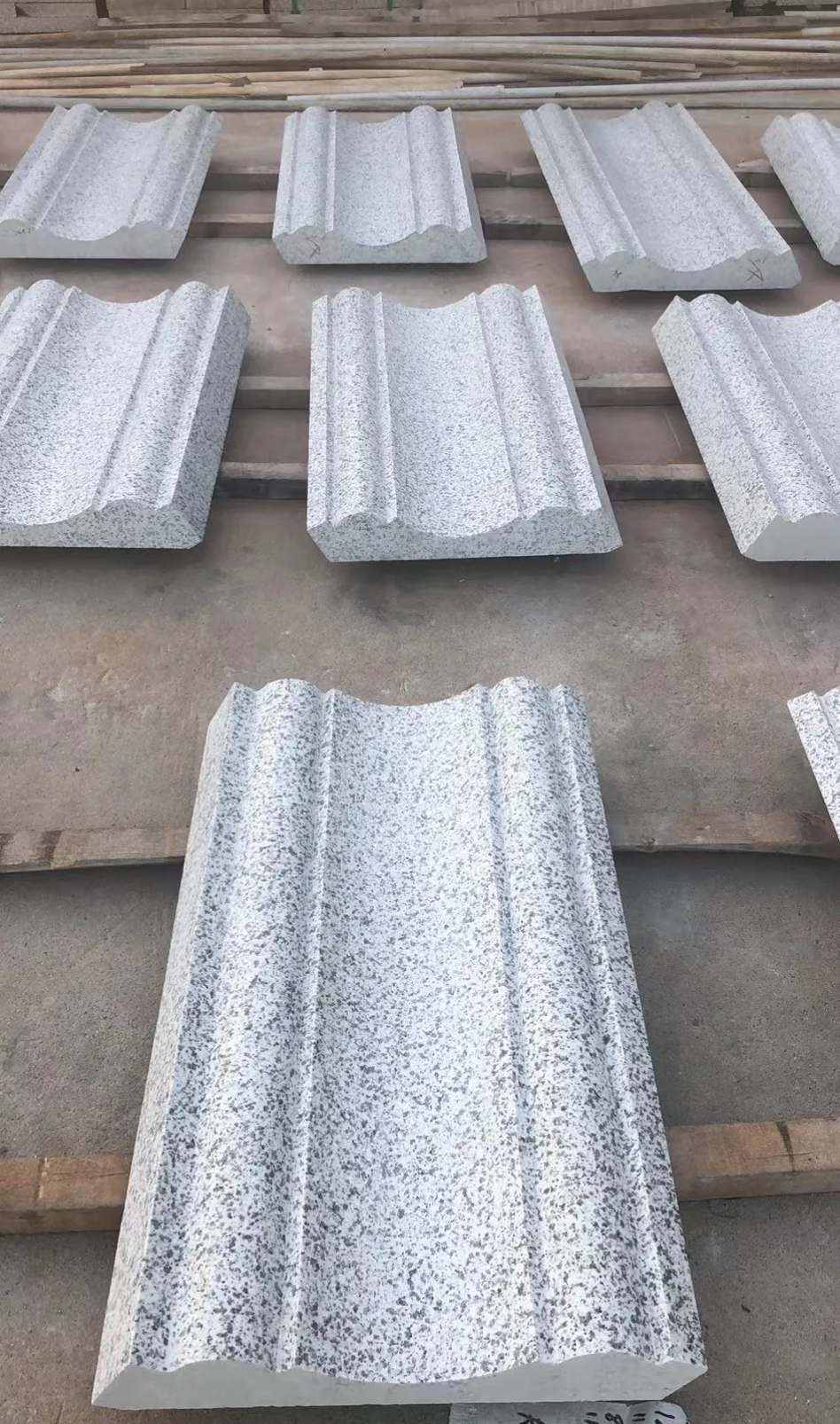 滨州 白麻花岗岩光面别墅线条