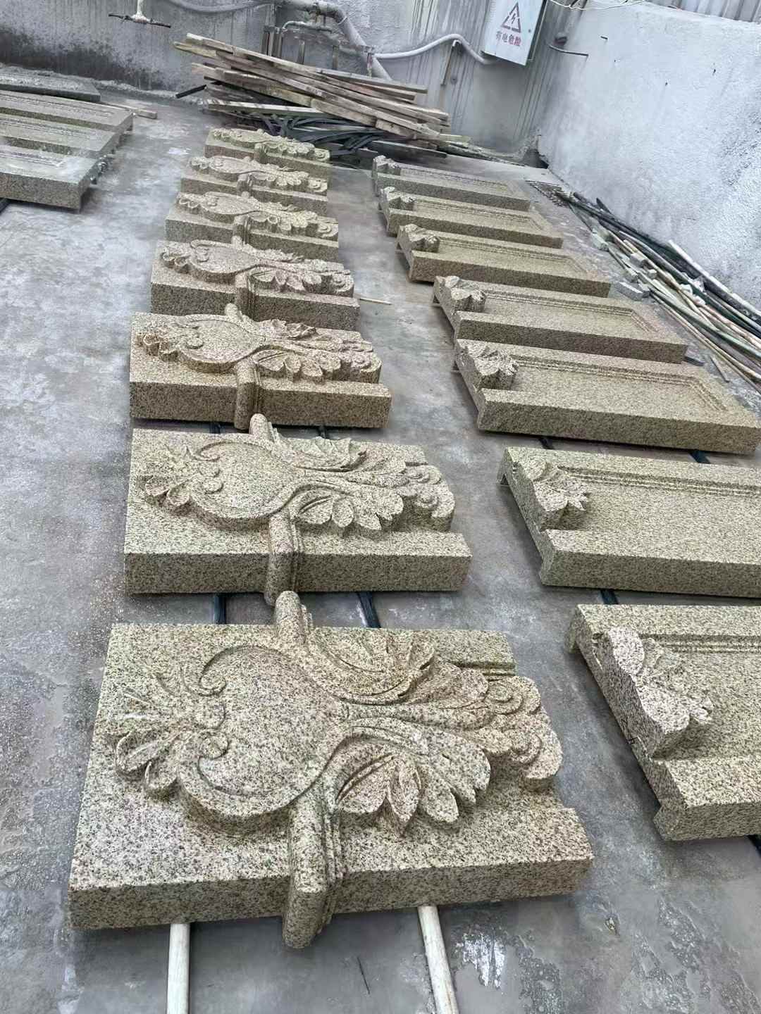 滨州 黄金麻花岗岩别墅外墙雕刻板