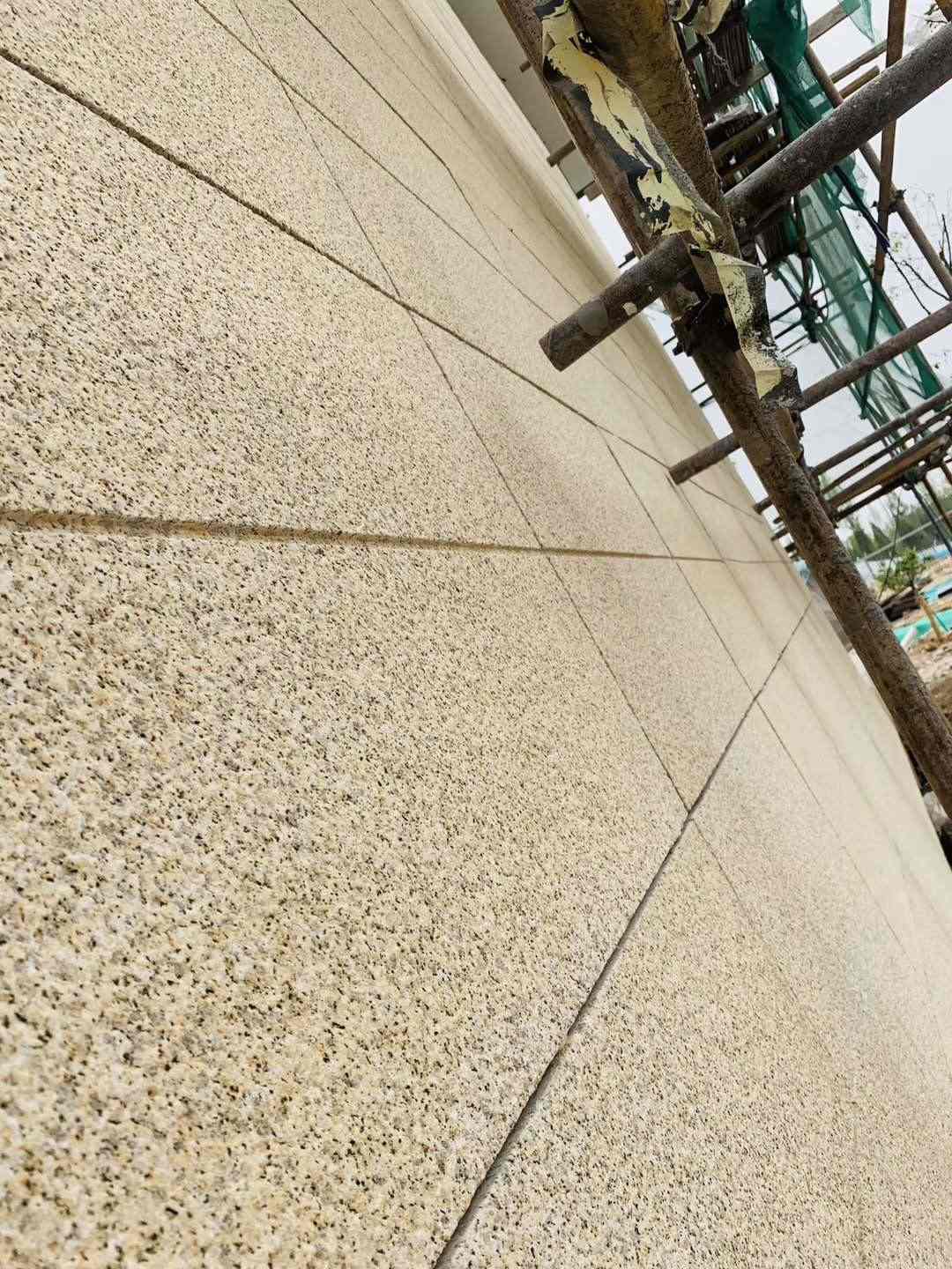 滨州 黄金麻花岗岩荔枝面外墙干挂石材效果示例